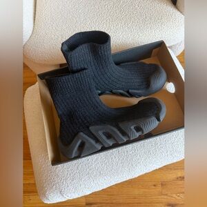 Zara Black Knit Sock Sneakers